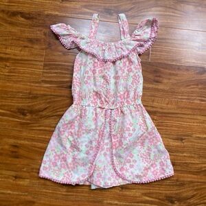 3/$25 FreeStyle Girls Pink Floral Shorts Romper Size 7 Casual Boho Cottagecore